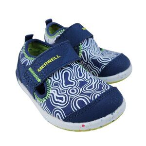 Merrel Bare Steps H2O Navy Blue White Green ML265728 Water Sneakers Shoes Size 5